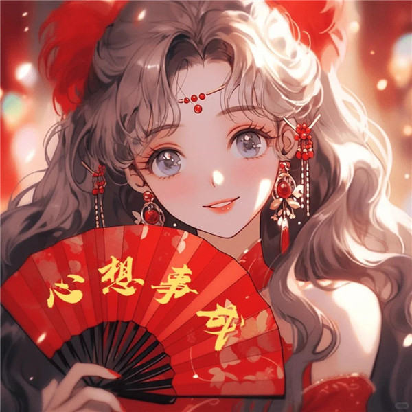 公主新年喜庆好运头像图片