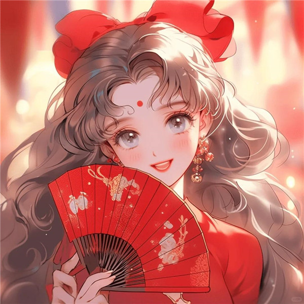 公主新年喜庆好运头像图片