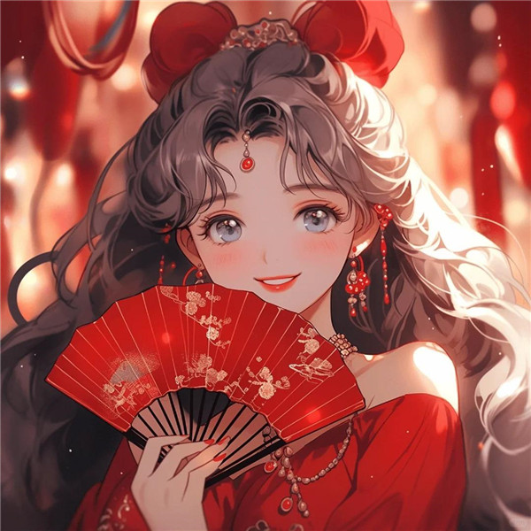 公主新年喜庆好运头像图片