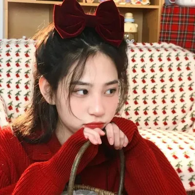女生必备红色系列氛围感头像