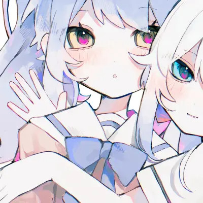 二次元女女CP头像