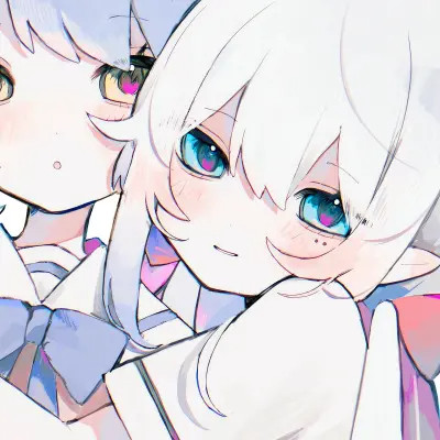 二次元女女CP头像