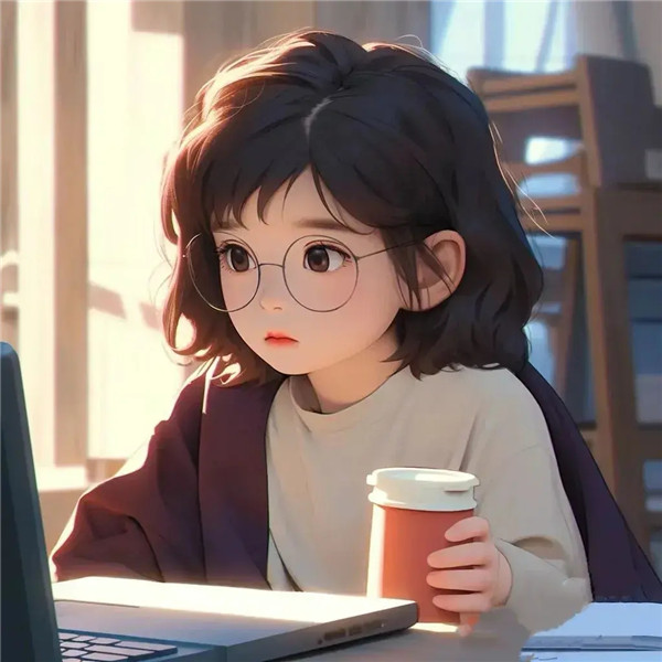 高清动漫女生工作头像图片