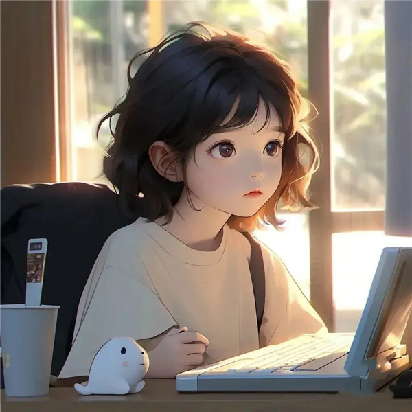 高清动漫女生工作头像图片