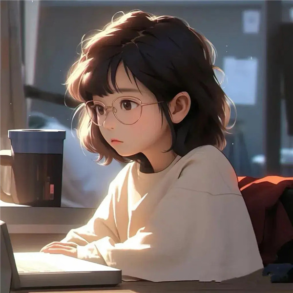 高清动漫女生工作头像图片