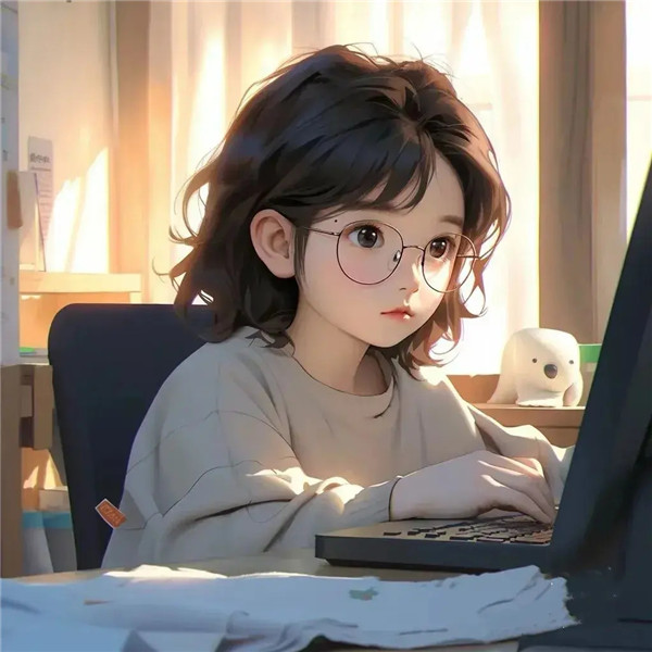高清动漫女生工作头像图片