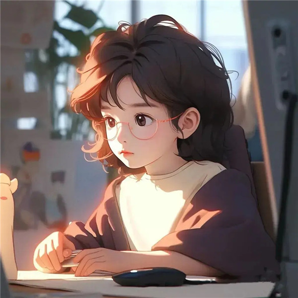 高清动漫女生工作头像图片