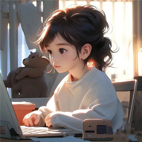 高清动漫女生工作头像图片