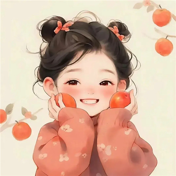 可爱快乐吉祥小女孩动漫头像图片