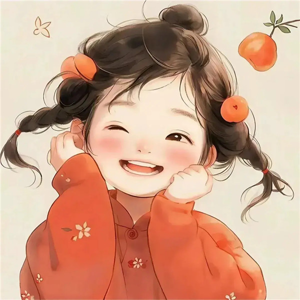 可爱快乐吉祥小女孩动漫头像图片