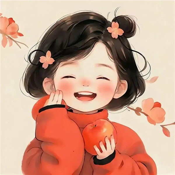 可爱快乐吉祥小女孩动漫头像图片