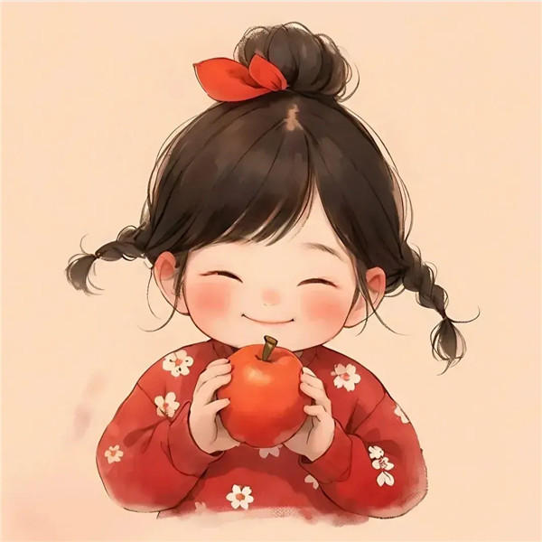 可爱快乐吉祥小女孩动漫头像图片