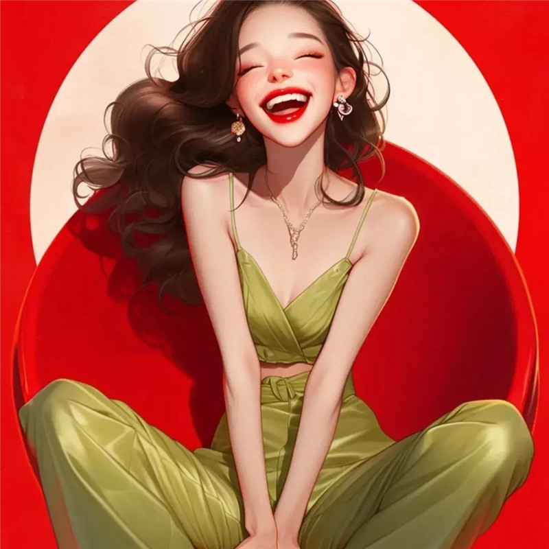 治愈系灿烂笑容动漫女孩头像图片