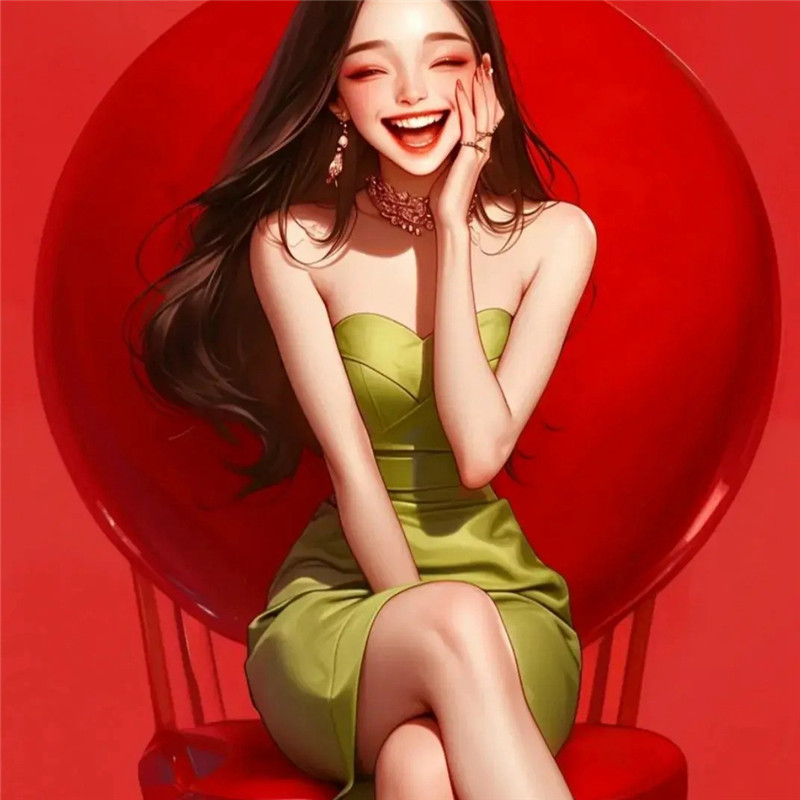 治愈系灿烂笑容动漫女孩头像图片