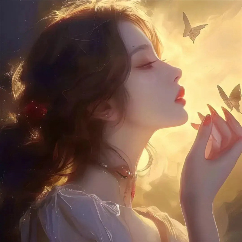 梦幻般的发光少女头像图片