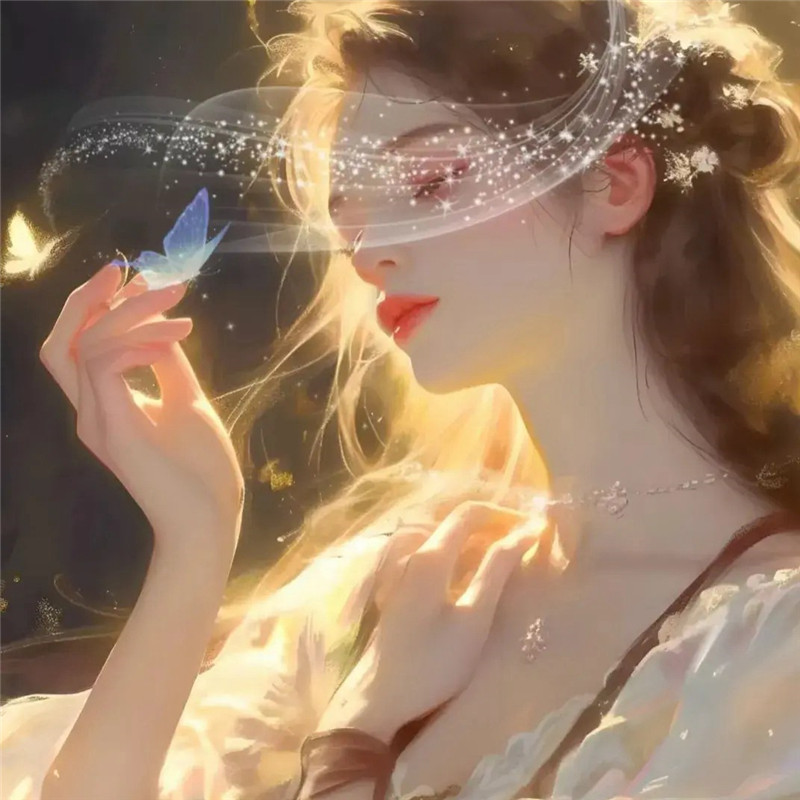 梦幻般的发光少女头像图片