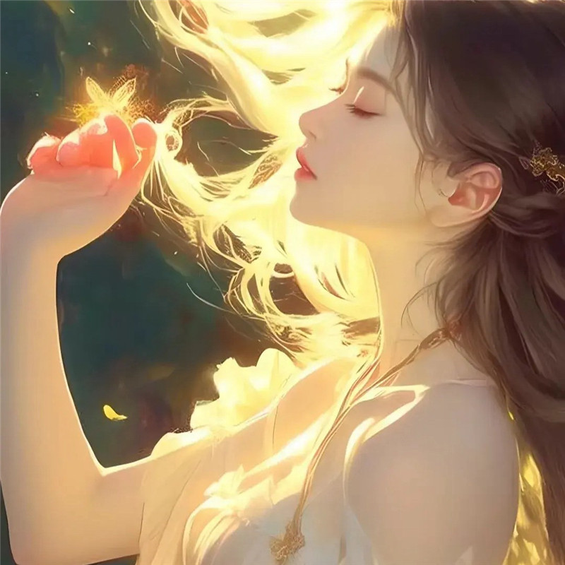 梦幻般的发光少女头像图片