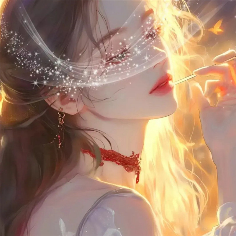 梦幻般的发光少女头像图片