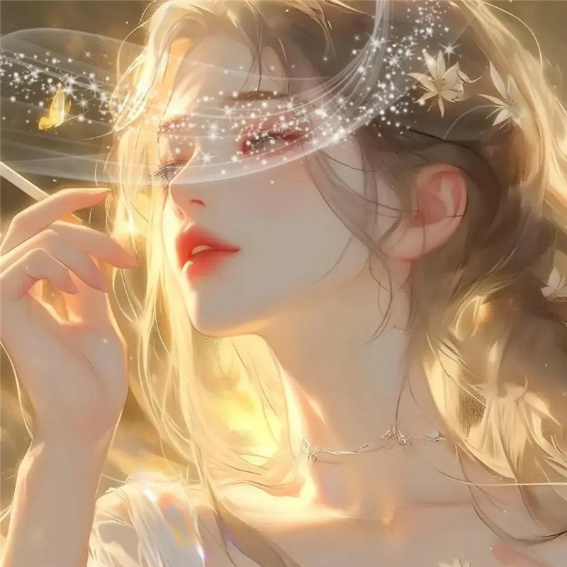 梦幻般的发光少女头像图片