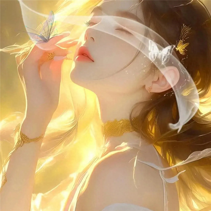 梦幻般的发光少女头像图片