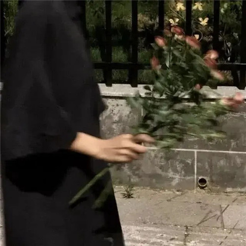 浪漫人物带花的头像图片