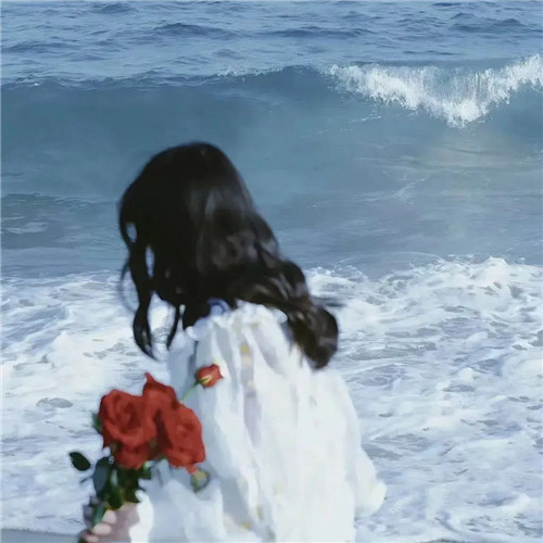 浪漫人物带花的头像图片