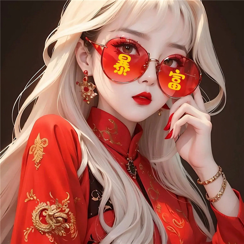 暴富发财头像女