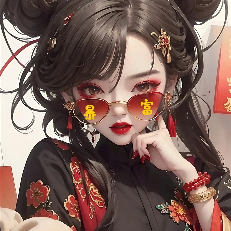 暴富发财头像女