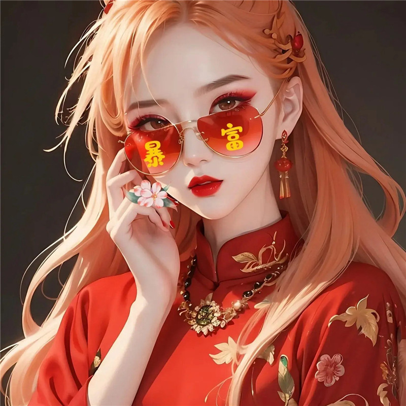 暴富发财头像女