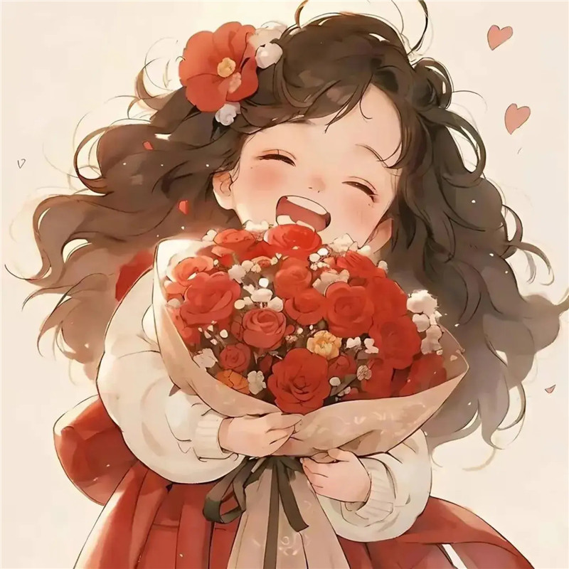 可爱好运满满的动漫女生头像图片