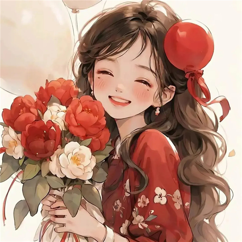 可爱好运满满的动漫女生头像图片
