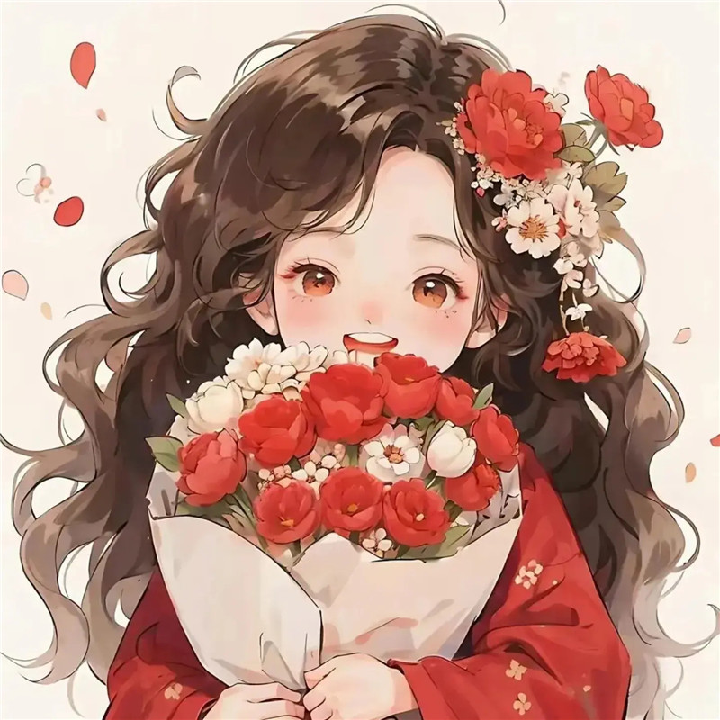 可爱好运满满的动漫女生头像图片