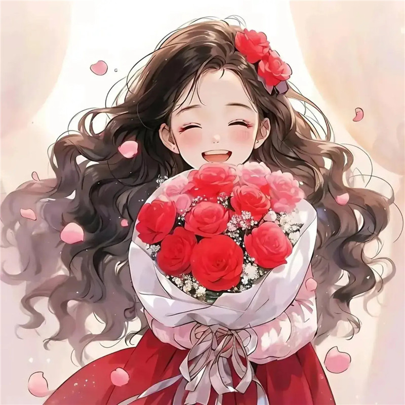 可爱好运满满的动漫女生头像图片