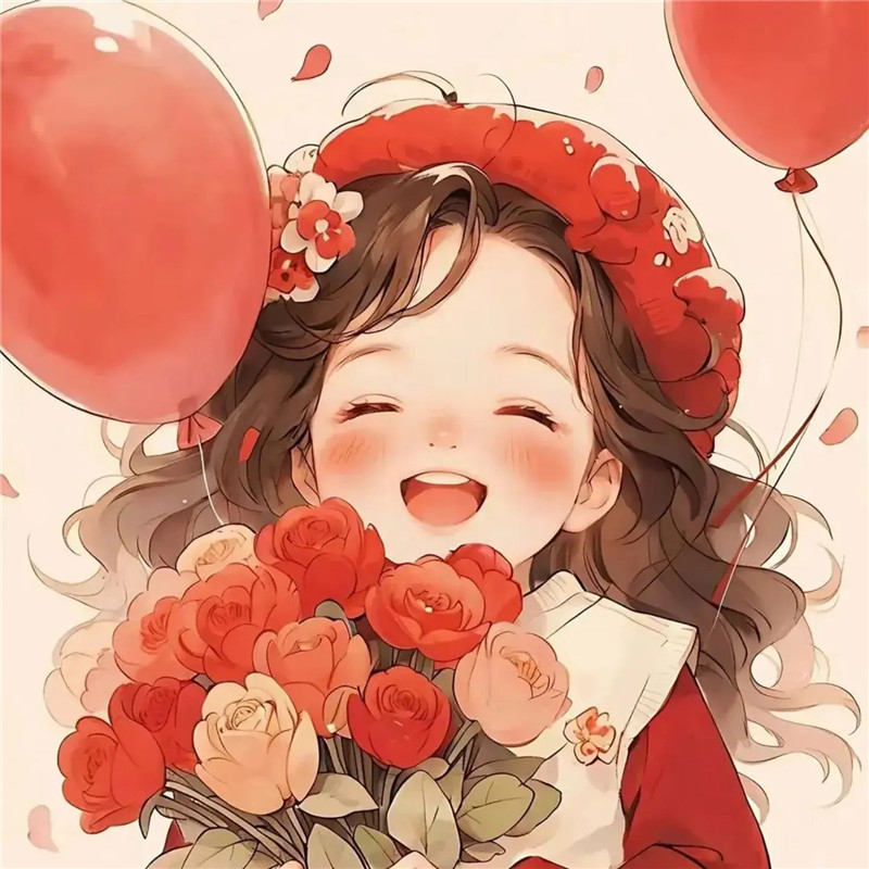 可爱好运满满的动漫女生头像图片