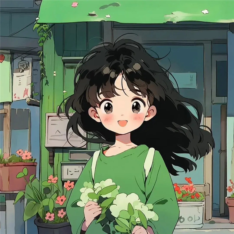 可爱好运满满的动漫女生头像图片