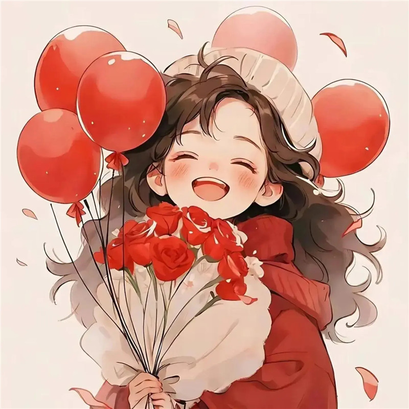可爱好运满满的动漫女生头像图片