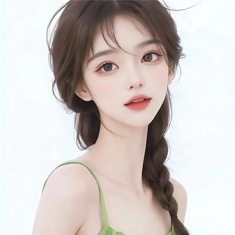 手绘温柔女神头像图片