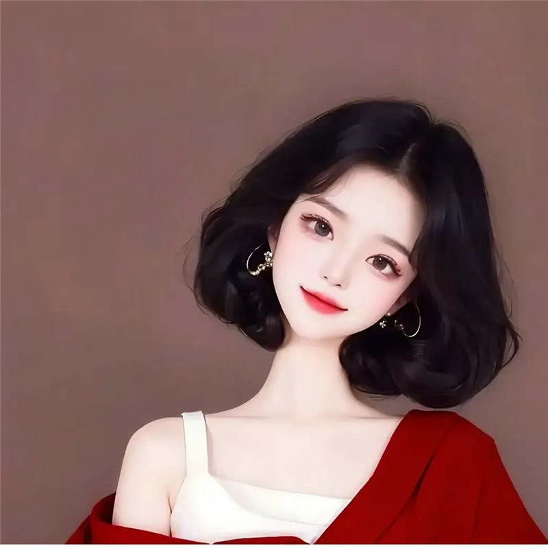 手绘温柔女神头像图片