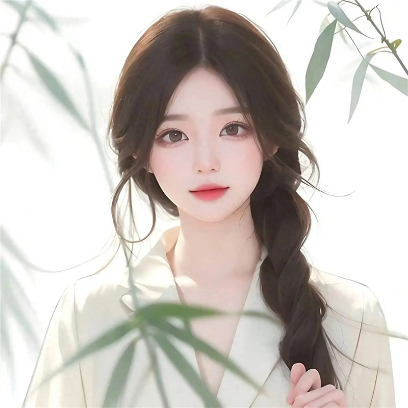手绘温柔女神头像图片