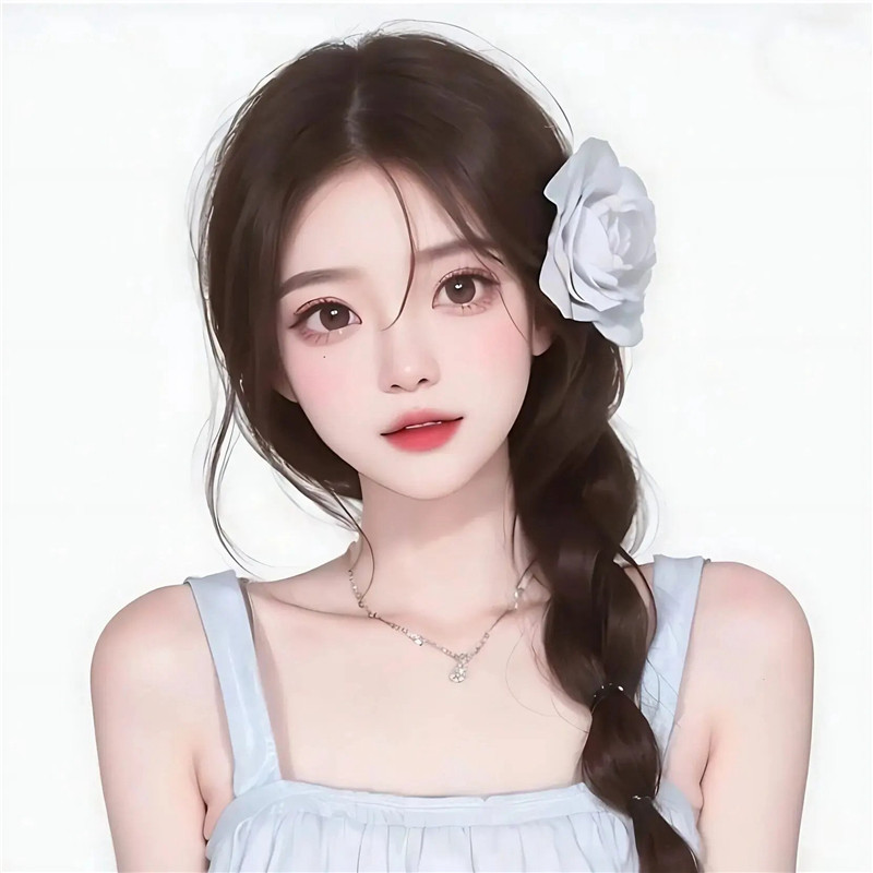 手绘温柔女神头像图片