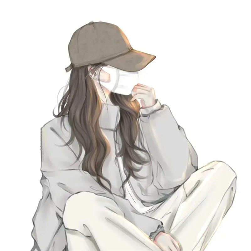 魅力四溢的独特不露脸手绘女生头像图片