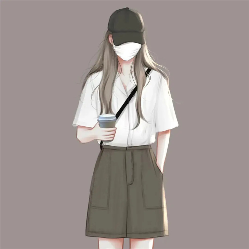 魅力四溢的独特不露脸手绘女生头像图片