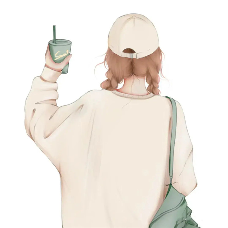 魅力四溢的独特不露脸手绘女生头像图片