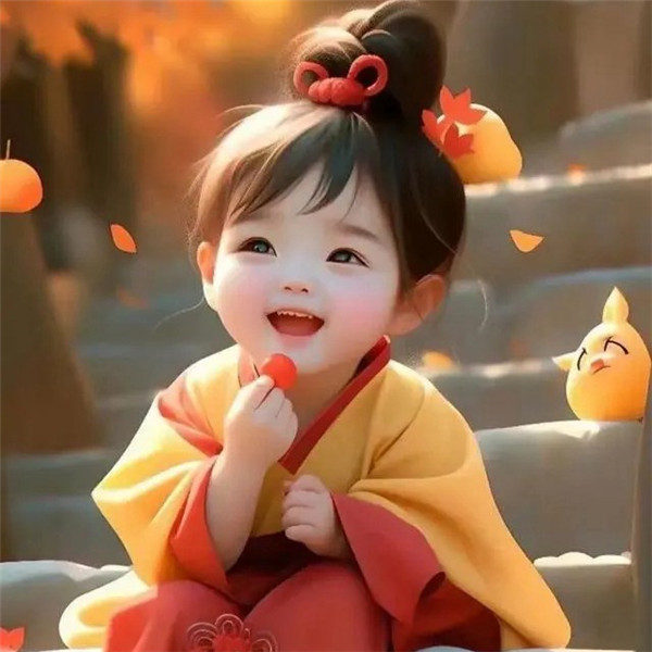 动漫小女孩笑一笑头像图片