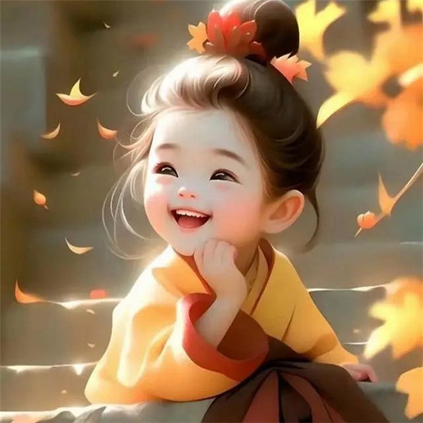动漫小女孩笑一笑头像图片