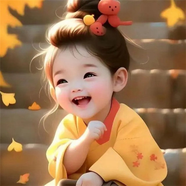 动漫小女孩笑一笑头像图片