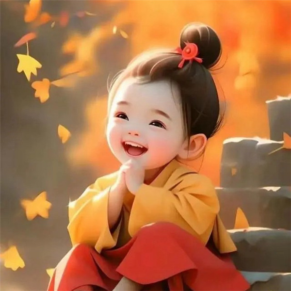 动漫小女孩笑一笑头像图片
