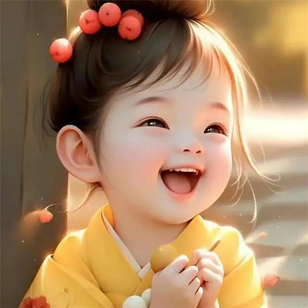 动漫笑得很治愈的小女孩头像图片
