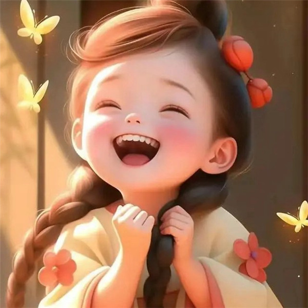 动漫笑得很治愈的小女孩头像图片