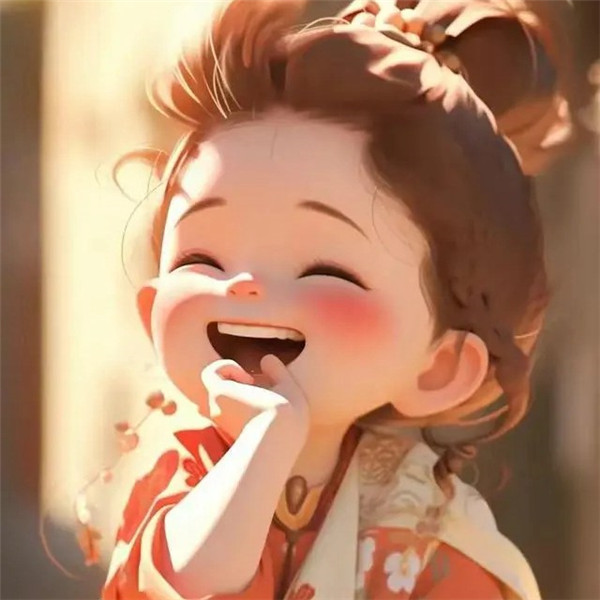 动漫笑得很治愈的小女孩头像图片